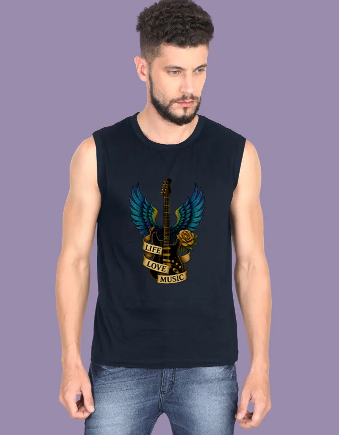 Love Music Sleeveless T-Shirt - Image 2