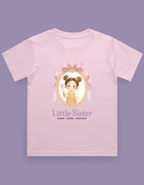 Little Sister Kids T-Shirt - Image 2