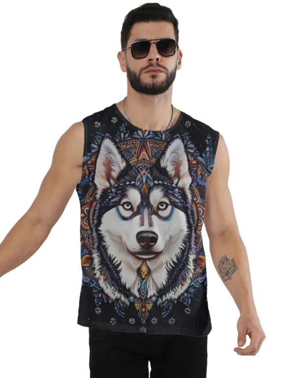 Husky Love Sleeveless Tee - Image 3