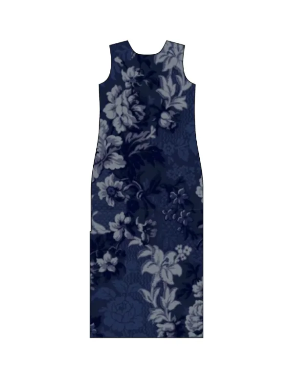 Blue Floral Bodycon Dress - Image 4