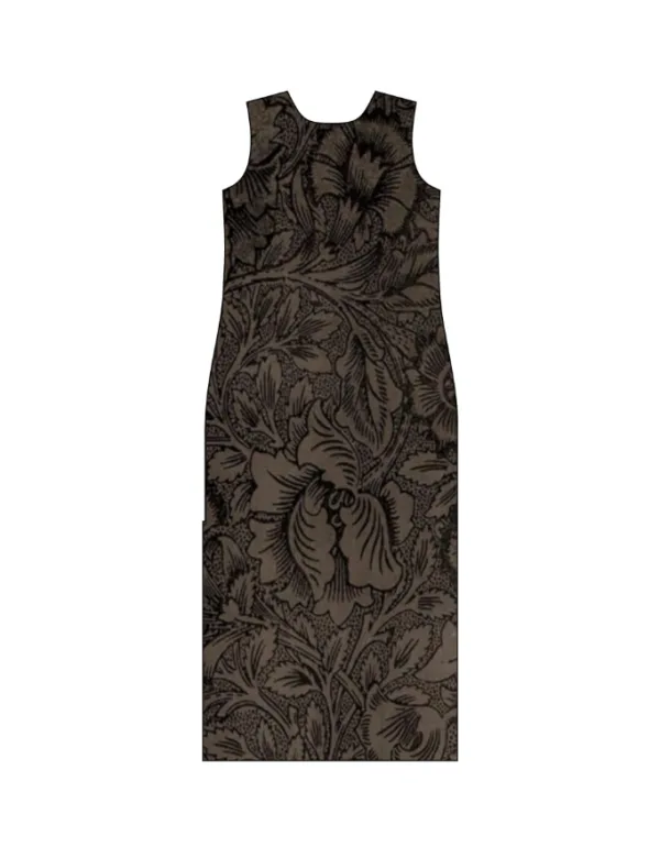 Brown Floral Bodycon Dress - Image 3