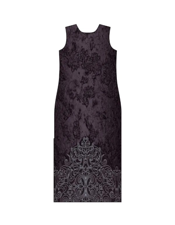 Royal Purple Print Bodycon Dress - Image 2