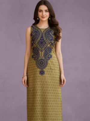 Yellow Print Bodycon Dress