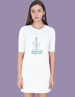 Music Is My Truth T-Shirt Dress