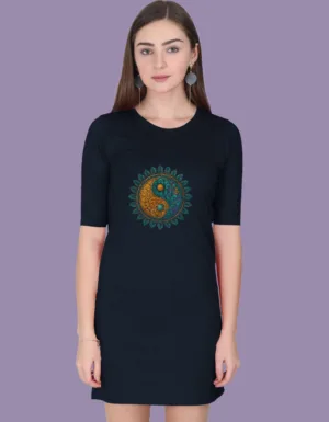 Peace Ying Yang T-Shirt Dress