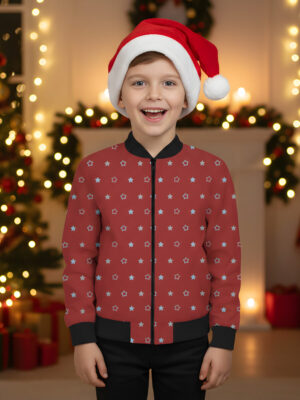 Little Stars Xmas Kids Unisex Bomber Jacket