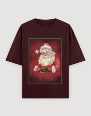 Santa's Portrait Unisex Oversized T-Shirt