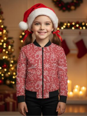 Xmas Charms Kids Unisex Bomber Jacket