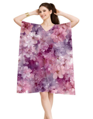 Pink Floral Kaftan