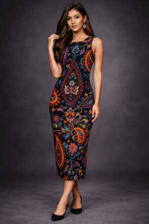 Ethnic Print Dress