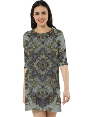 Ethnic Print T-Shirt Dress