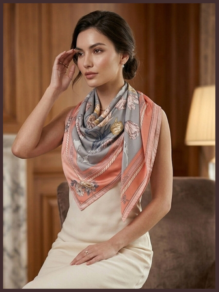 Blessed Signature Scarf – Coral Blush - Image 3