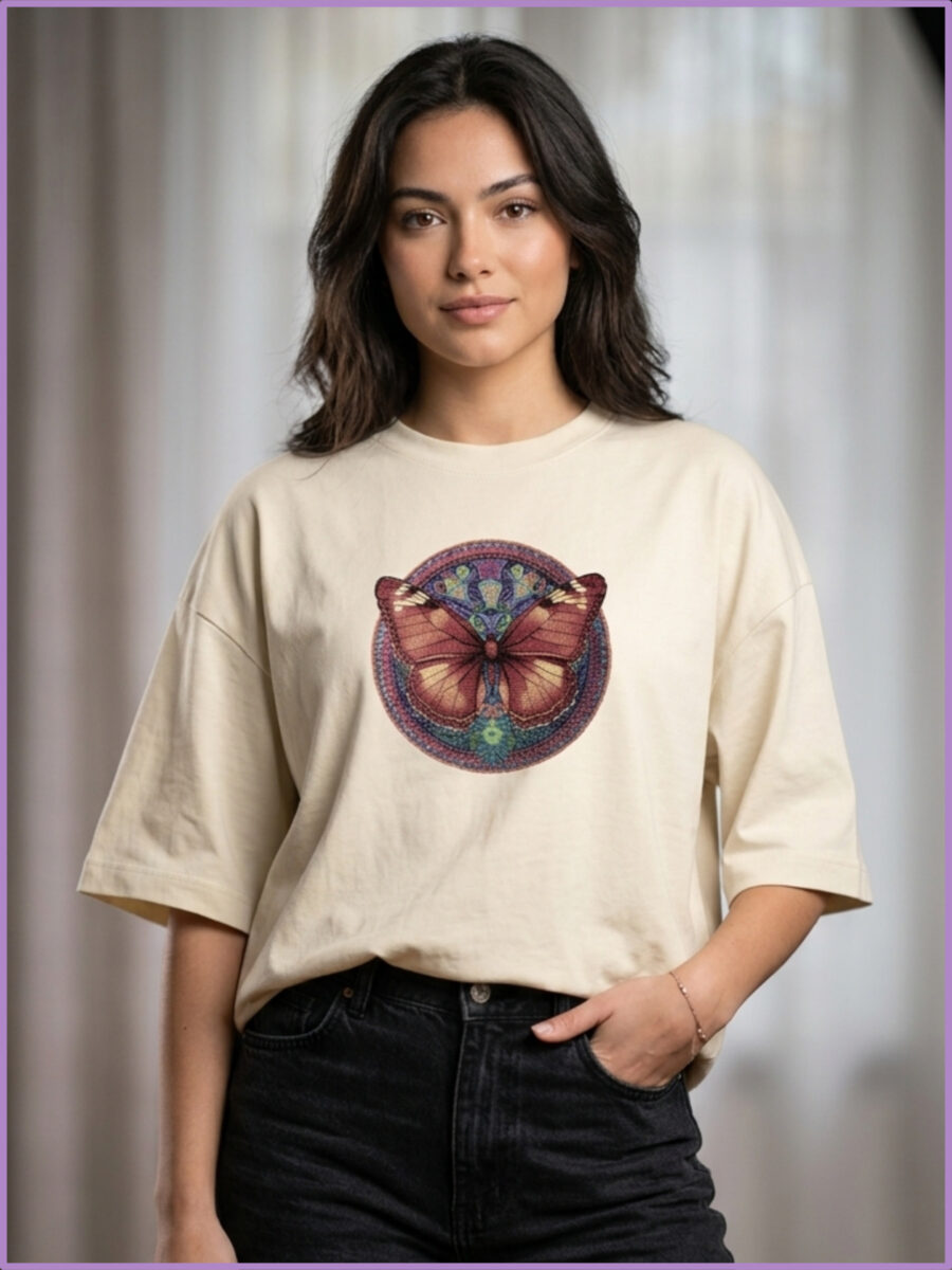 Butterfly Vibe Oversized Tshirt - Image 3