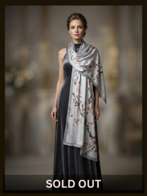 Blessed Signature Scarf – Silver Blossom