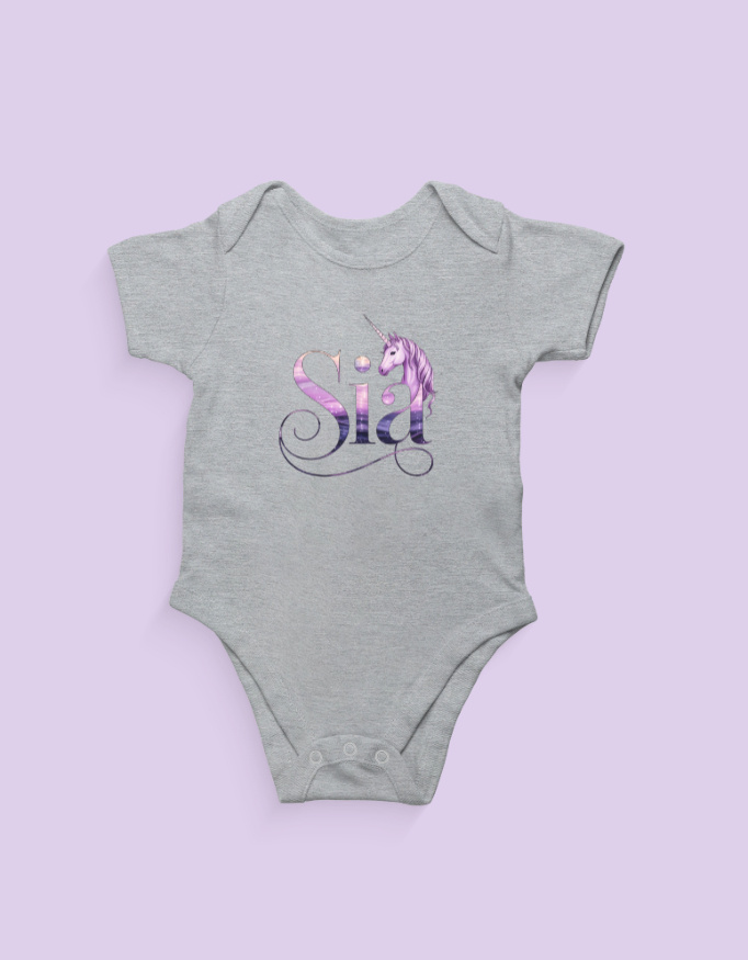 Sia Name Customised Baby Romper - Image 4