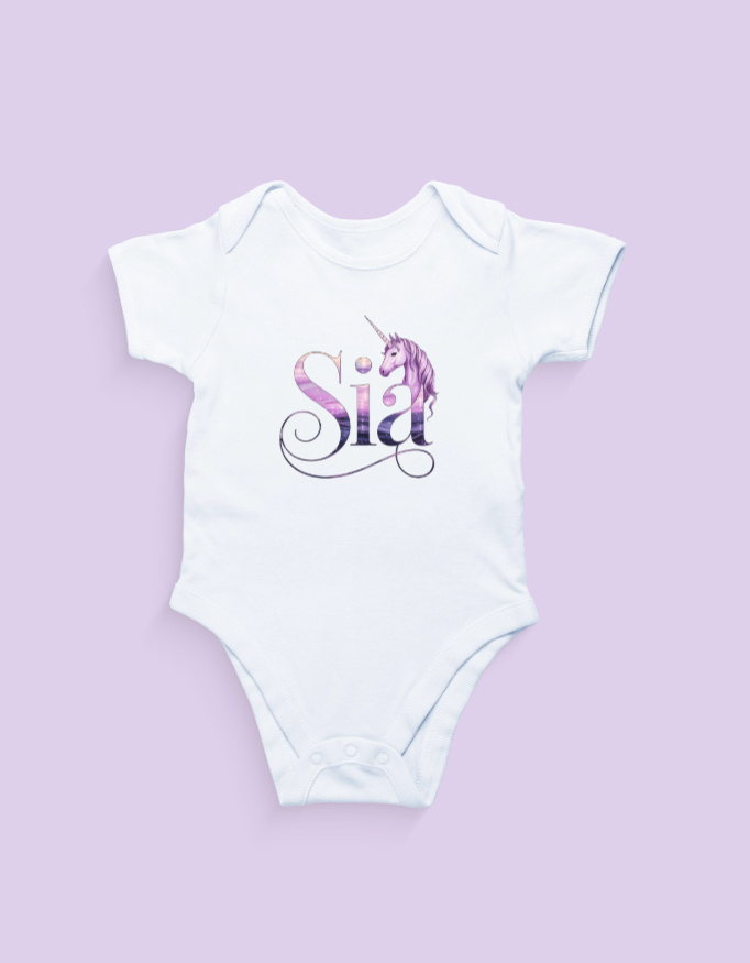Sia Name Customised Baby Romper - Image 3
