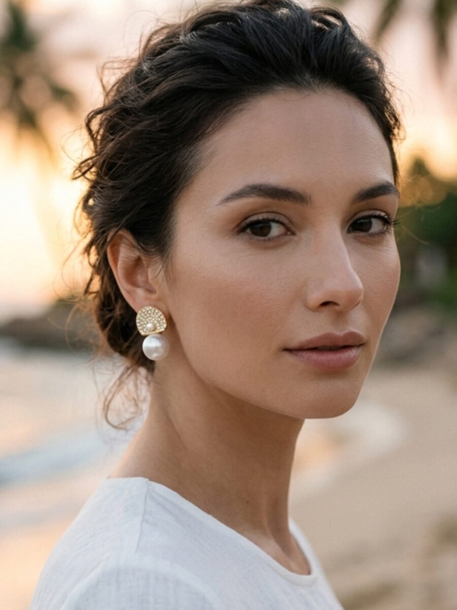 Pearl Glow Earrings - Image 3
