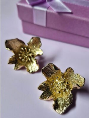 Golden Flower Earrings