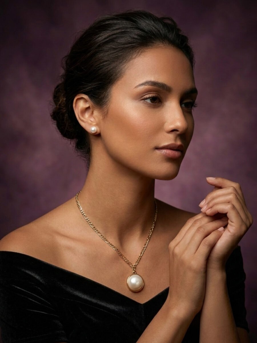 Midnight Pearl Pendant - Image 2