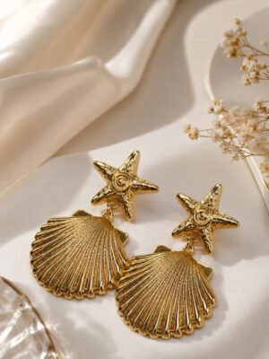 Shell Star Earrings