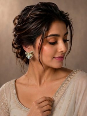 Pearl Bow Earrings
