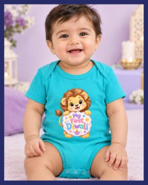 First Diwali Little Lion Baby Romper