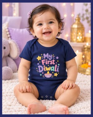 My First Diwali Cute Unisex Baby Romper