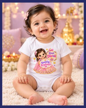 Smiling Princess First Diwali Romper