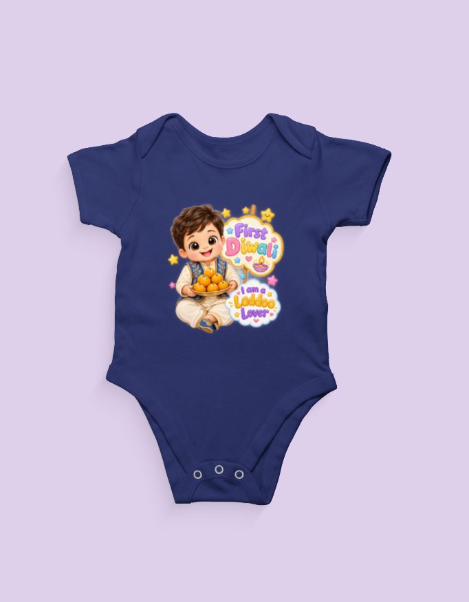 Laddoo Lover Diwali Baby Romper - Image 4
