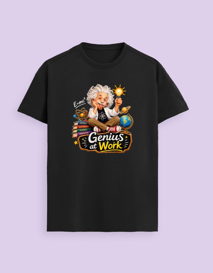 Genius at Work Einstein Unisex T-Shirt - Image 3