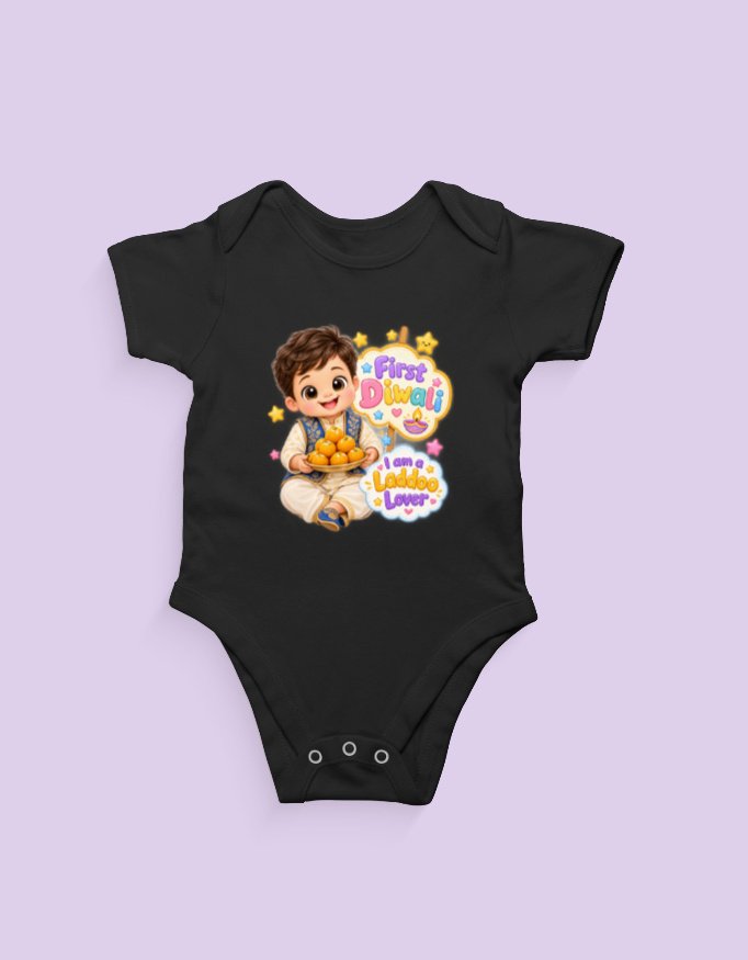 Laddoo Lover Diwali Baby Romper - Image 3