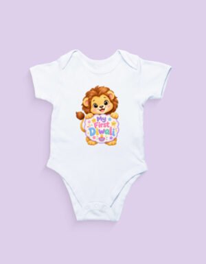 First Diwali Lion Kid Romper